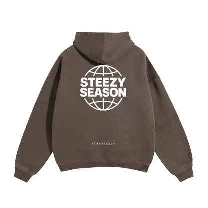 STEEZY SEASON Season One Hoodie - Dark Brown back